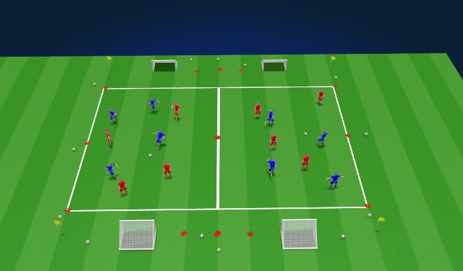 Football/Soccer Session Plan Drill (Colour): SSG