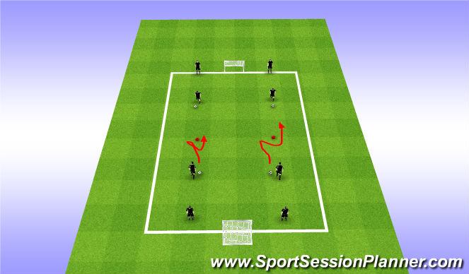 Football/Soccer Session Plan Drill (Colour): Fake & Take