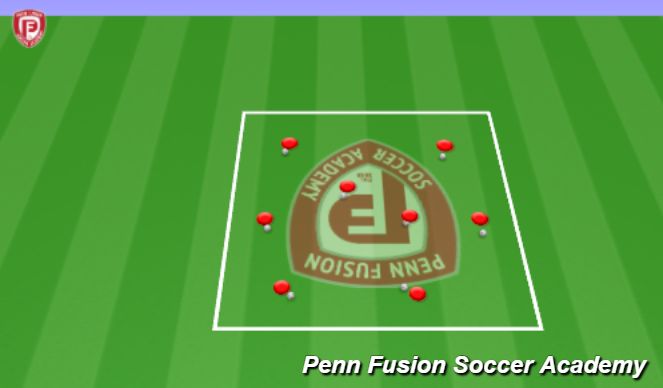 Football/Soccer Session Plan Drill (Colour): Warm Up - Ball Mastery