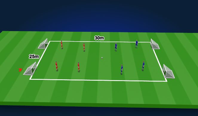 Football/Soccer Session Plan Drill (Colour): SSG