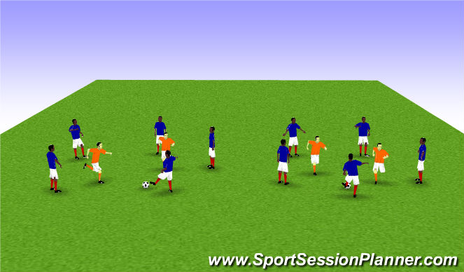 Football/Soccer Session Plan Drill (Colour): Rondos