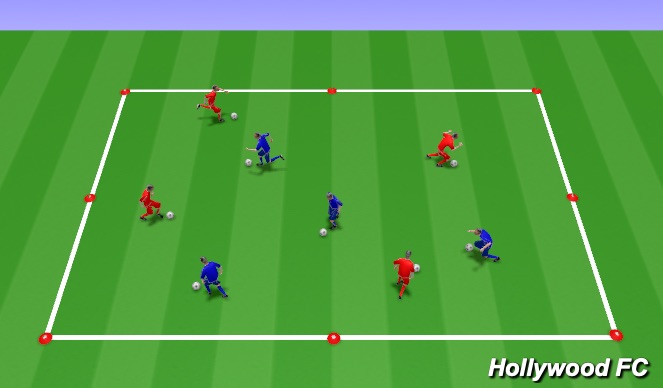 Football/Soccer Session Plan Drill (Colour): Core Skills