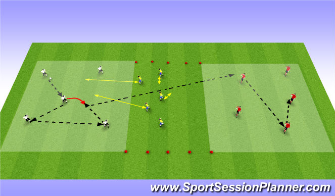Football/Soccer Session Plan Drill (Colour): Grid 2