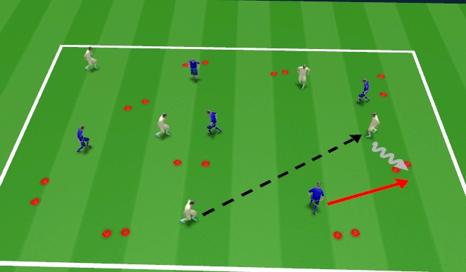 Football/Soccer Session Plan Drill (Colour): DRIBBLING SKILLED 