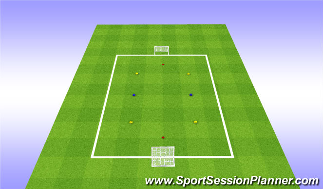 Football/Soccer Session Plan Drill (Colour): Area Set Up