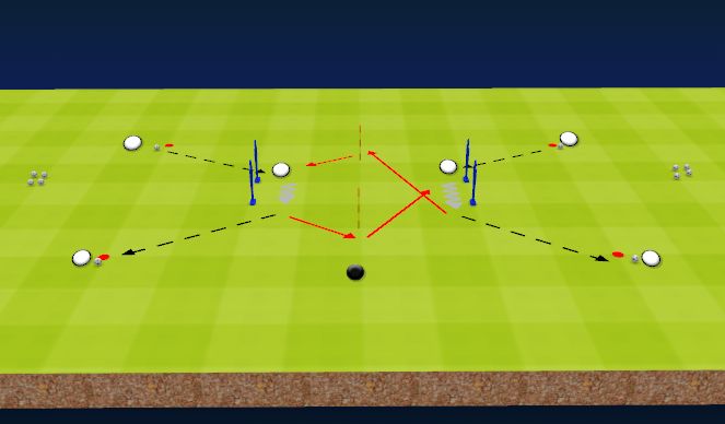 Football/Soccer Session Plan Drill (Colour): First Touch & Passing Activity