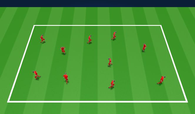 Football/Soccer Session Plan Drill (Colour): Drill 1/warm up technical