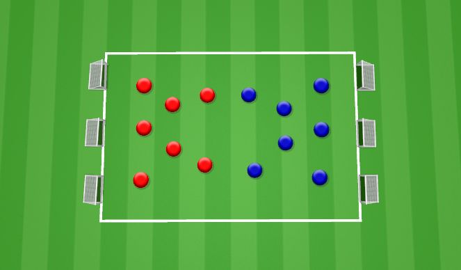 Football/Soccer Session Plan Drill (Colour): Pressing in open play - Game