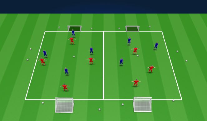 Football/Soccer Session Plan Drill (Colour): SSG