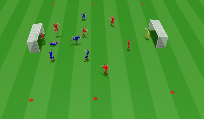 Football/Soccer Session Plan Drill (Colour): Shooting SSG