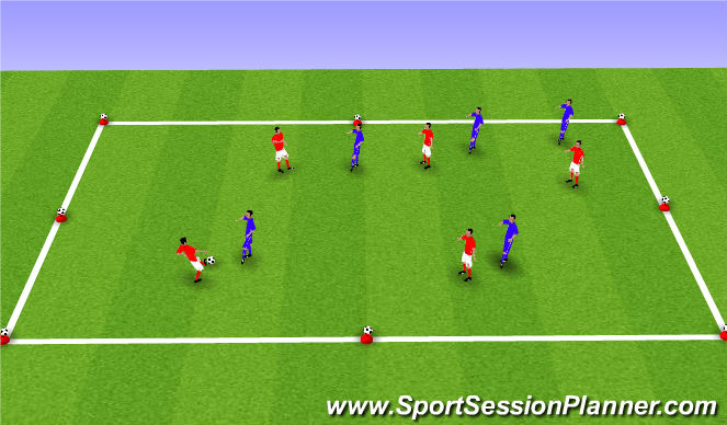 Football/Soccer Session Plan Drill (Colour): 8-Ball