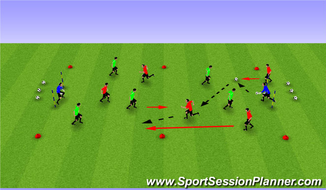 Football/Soccer Session Plan Drill (Colour): Condition Game
