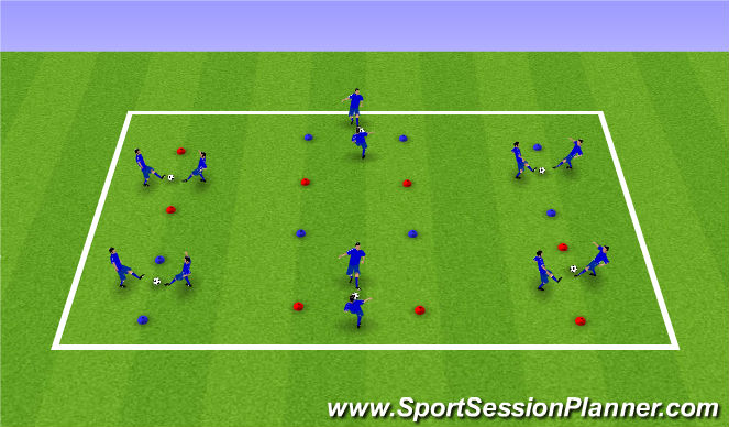 Football/Soccer Session Plan Drill (Colour): Passing Warm Up