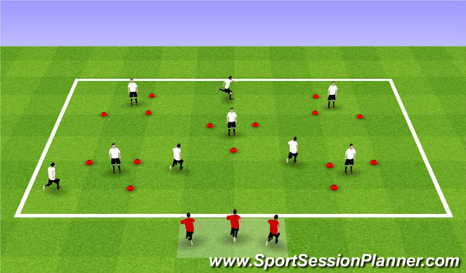 Football/Soccer Session Plan Drill (Colour): SAQ