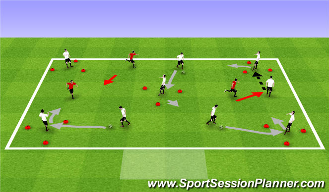 Football/Soccer Session Plan Drill (Colour): Main Theme 1