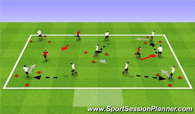 Football/Soccer Session Plan Drill (Colour): Main Theme 2