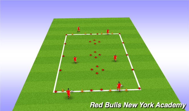 Football/Soccer Session Plan Drill (Colour): 1v1 Tournament