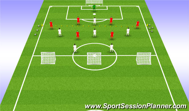 Football/Soccer Session Plan Drill (Colour): Expanded SSG