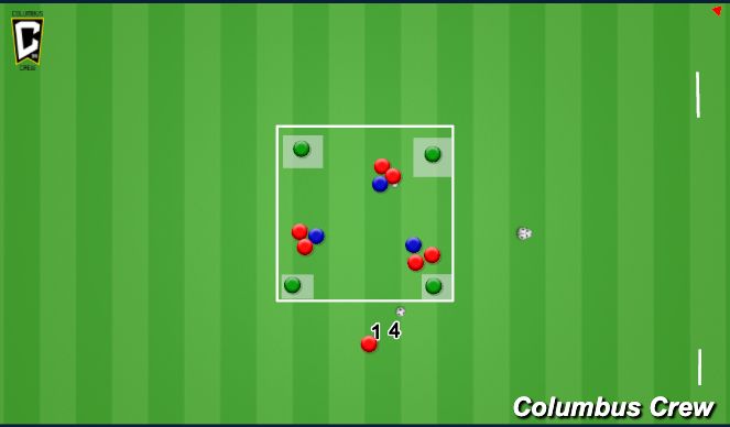 Football/Soccer Session Plan Drill (Colour): 1A. Lead in Manip