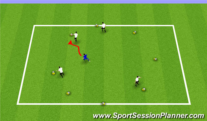 Football/Soccer Session Plan Drill (Colour): Fun game