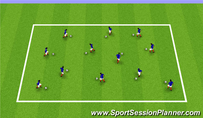 Football/Soccer Session Plan Drill (Colour): Individual Footskills