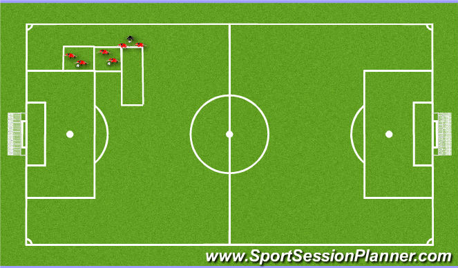 Football/Soccer Session Plan Drill (Colour): Shielding