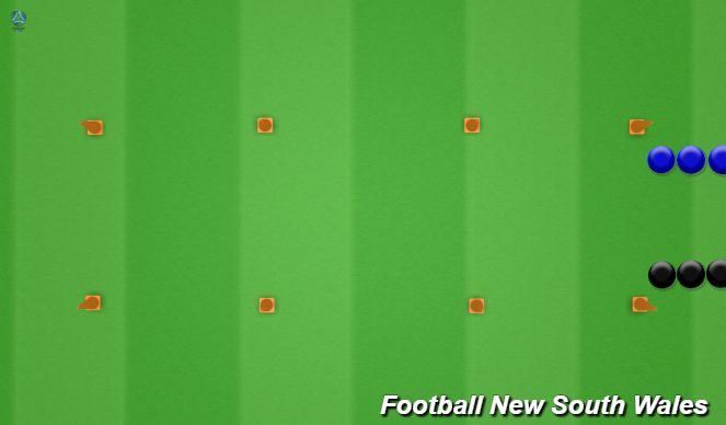 Football/Soccer Session Plan Drill (Colour): Warm Up