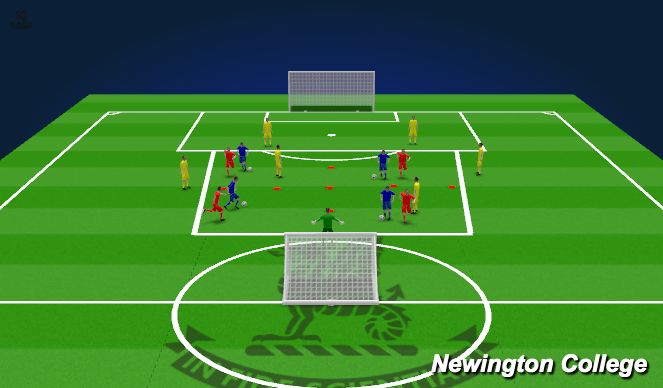 Football/Soccer Session Plan Drill (Colour): Revised Technical Practice Set Up