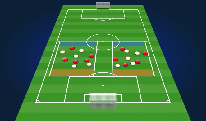 Football/Soccer Session Plan Drill (Colour): Defending Skill Practice