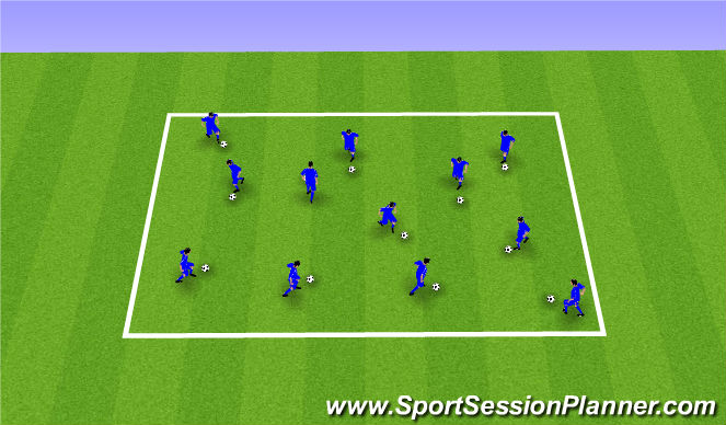 Football/Soccer Session Plan Drill (Colour): Skills Warm-Up