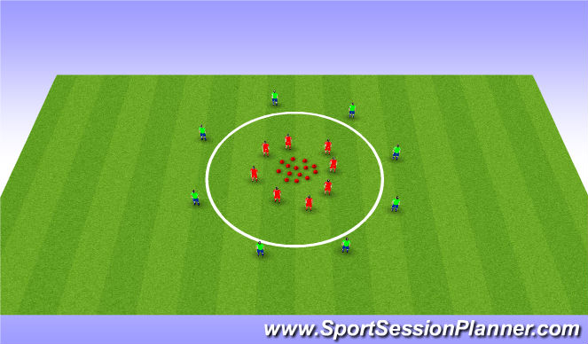 Football/Soccer Session Plan Drill (Colour): Warm Up Technical