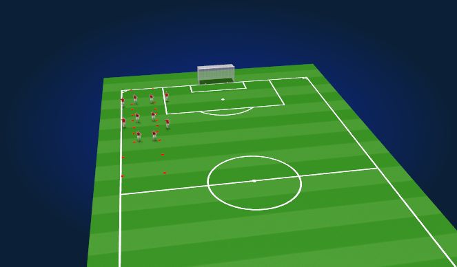 Football/Soccer Session Plan Drill (Colour): Warm Up.