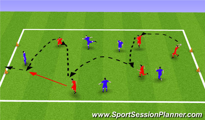 Football/Soccer Session Plan Drill (Colour): Warm up heading game