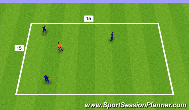 Football/Soccer Session Plan Drill (Colour): 3 v 1 Activity