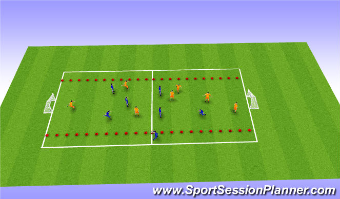 Football/Soccer Session Plan Drill (Colour): Random/ Game