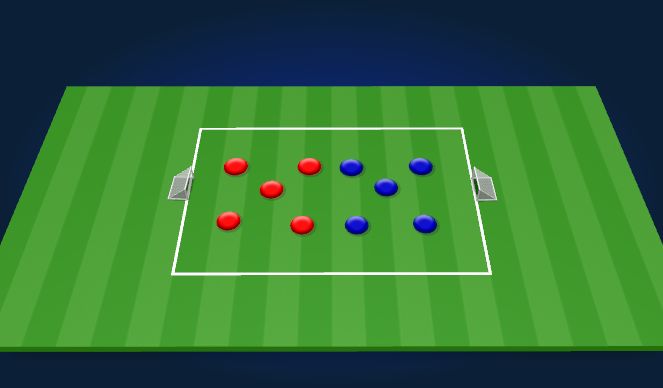Football/Soccer Session Plan Drill (Colour): Defensive position - Game