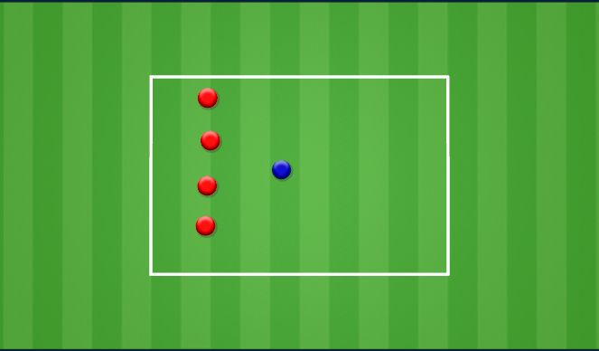 Football/Soccer Session Plan Drill (Colour): Defending an opposition goal kick - Warm up
