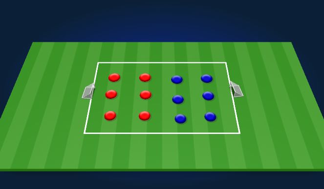 Football/Soccer Session Plan Drill (Colour): Defending an opposition goal kick - Game