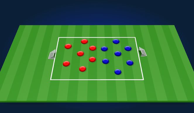 Football/Soccer Session Plan Drill (Colour): Moving the ball with forward play - Game