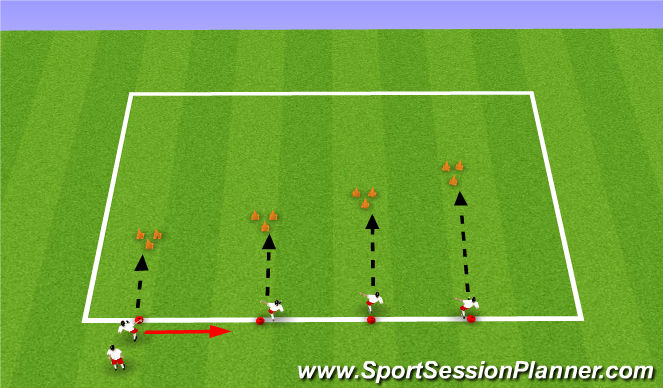 Football/Soccer Session Plan Drill (Colour): P&R