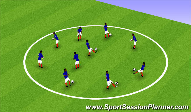 Football/Soccer Session Plan Drill (Colour): High Foot Juggling