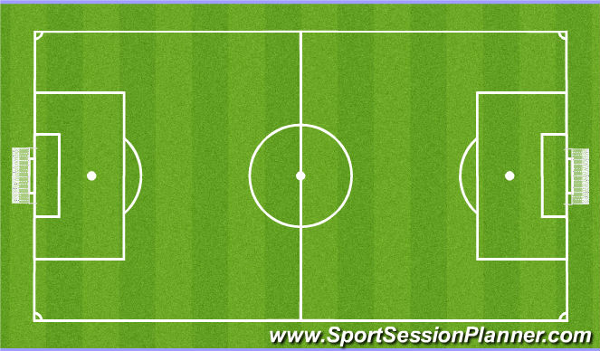 Football/Soccer Session Plan Drill (Colour): 9v9