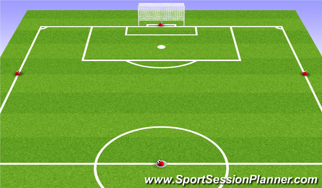 Football/Soccer Session Plan Drill (Colour): 4 v 4