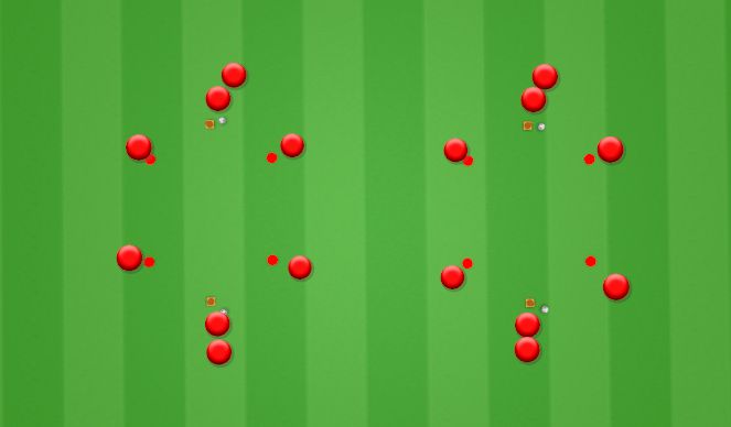 Football/Soccer Session Plan Drill (Colour): Technical Combinations