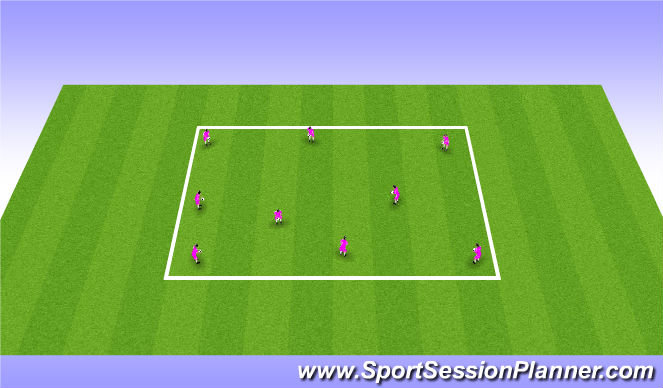 Football/Soccer Session Plan Drill (Colour): Technical warm up