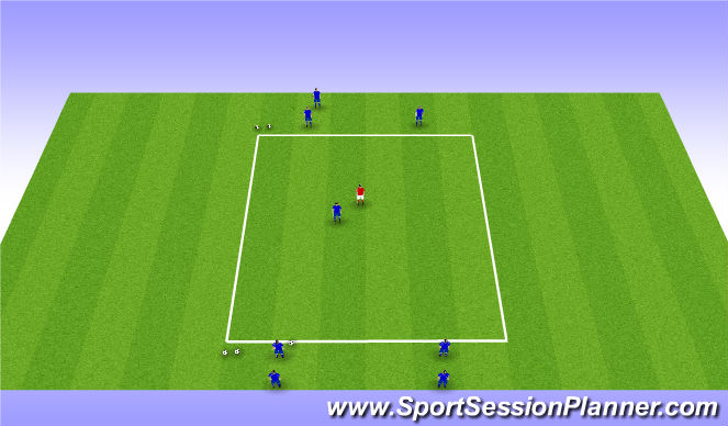 Football/Soccer Session Plan Drill (Colour): Warm-up