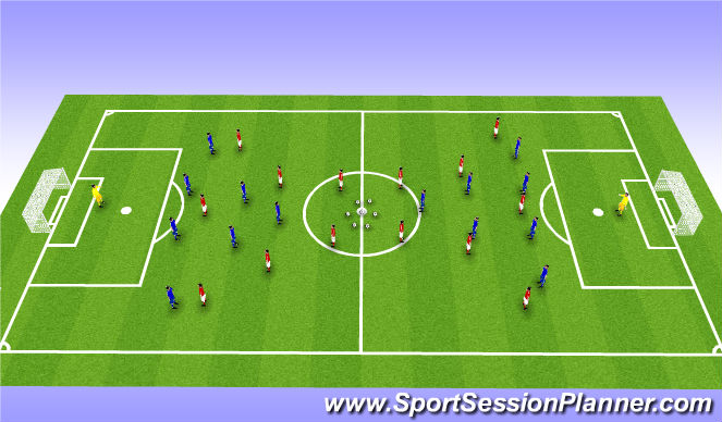 Football/Soccer Session Plan Drill (Colour): Expanded Small-Sided