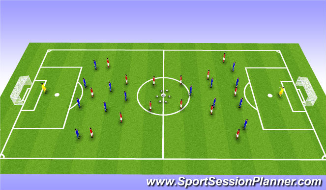 Football/Soccer Session Plan Drill (Colour): Expanded Small-Sided