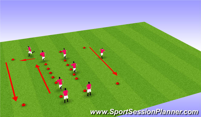 Football/Soccer Session Plan Drill (Colour): Dynamic stretching