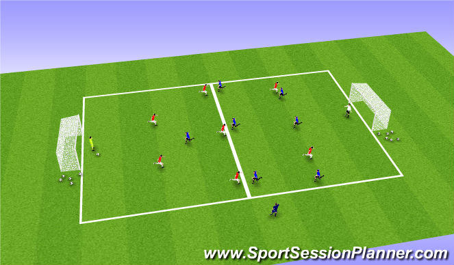 Football/Soccer Session Plan Drill (Colour): 8v8 Conditioning Game (Fitness Overload)